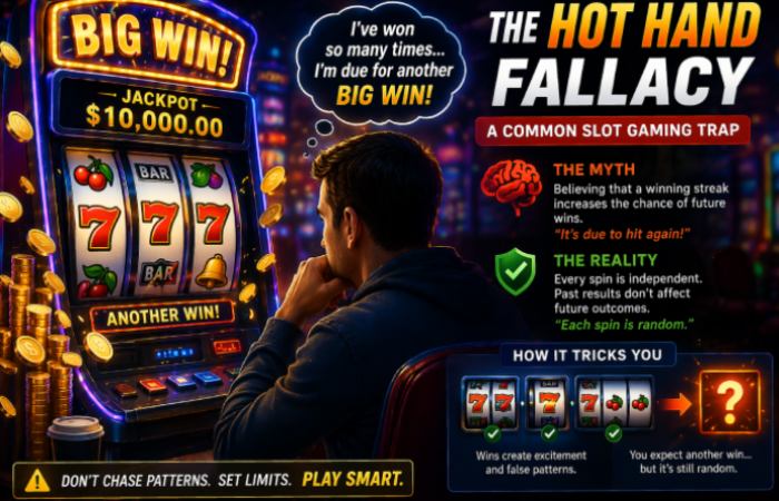 close-up of slot game on screen with player reacting to small wins and patterns