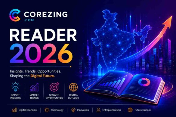 Indian reader browsing CoreZing.com tech guides on a smartphone